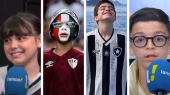 Torcedores mirins de Flamengo, Vasco, Fluminense e Botafogo falando sobre seu amor pelos clubes.
