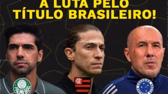 Palmeiras, Flamengo e Cruzeiro lutam pelo título do Brasileirão.