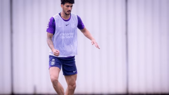 Gustavo Henrique em treino do Corinthians.