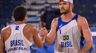 Alison Mamute e Álvaro Filho em ação nas Olimpíadas de Tóquio-2020.
