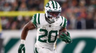 Breece Hall, running back do New York Jets, em ação.