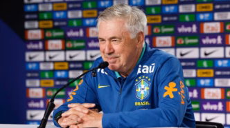 Carlo Ancelotti em coletiva de convocação da Seleção Brasileira.