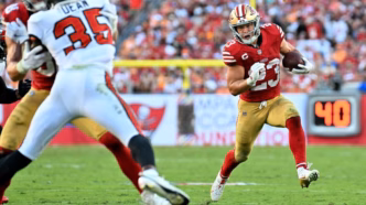 Christian McCaffrey, running back dos San Francisco 49ers.