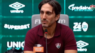 Zubeldía em entrevista coletiva pelo Fluminense após a partida contra o Juventude