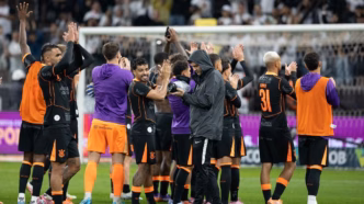 Torcedores do Corinthians celebram vitória contra o Atlético-MG