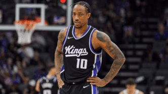 DeMar DeRozan em ação pelo Sacramento Kings.