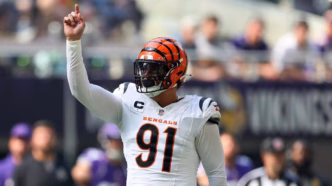 Trey Hendrickson em ação pelo Cincinnati Bengals.