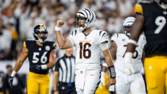 Ja'Marr Chase em ação com os Bengals.