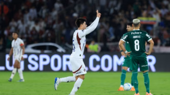 Piquerez em campo durante a partida entre LDU e Palmeiras pela CONMEBOL Libertadores.