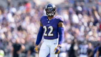 Derrick Henry comemora touchdown pelo Baltimore Ravens