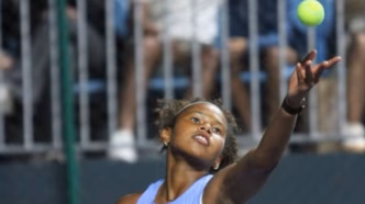 Victoria Barros em quadra no SP Open, torneio em que participou em São Paulo.