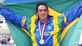 Fernando Meligeni, ex-tenista e comentarista, em evento esportivo.