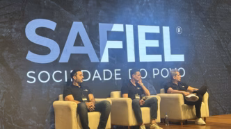 Idealizadores do projeto SAFiel do Corinthians em evento no Museu do Futebol em São Paulo.