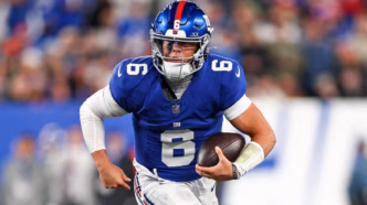 Jaxson Dart, quarterback do New York Giants.