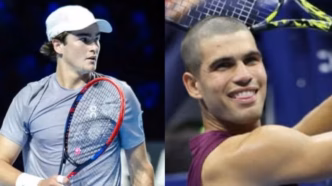 Carlos Alcaraz e João Fonseca, os tenistas que se enfrentarão no Miami Invitational.