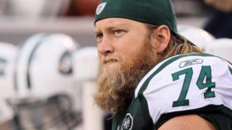 Nick Mangold durante sua carreira nos New York Jets.