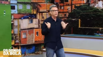 Neto, ex-jogador e comentarista da Band, em aparição no programa.