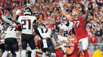 49ers touchdown ilegal Falcons — foto ilustrativa