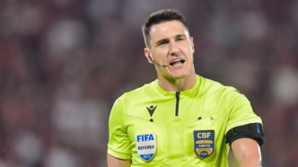 Rafael Klein, árbitro da partida entre Palmeiras e Vasco.