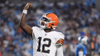 Shedeur Sanders, possível futuro quarterback titular do Cleveland Browns.
