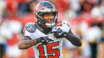 Tez Johnson em ação pelo Tampa Bay Buccaneers.