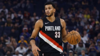 Toumani Camara em ação pelo Portland Trail Blazers