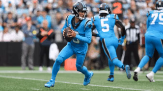 Análise gráfica da partida entre Carolina Panthers e Buffalo Bills.