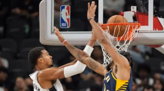 Victor Wembanyama em ação pelo San Antonio Spurs, destacando sua performance em jogos da NBA e potencial em Fantasy Sports.