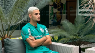 Andreas Pereira em entrevista ao ge, explicando lance polêmico no clássico entre São Paulo e Palmeiras.