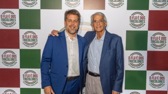Celso Barros, pré-candidato à presidência do Fluminense, em evento oficial.
