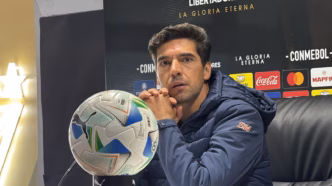 Abel Ferreira em entrevista coletiva após a derrota do Palmeiras para a LDU.