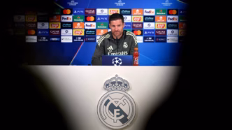 Xabi Alonso, técnico do Real Madrid, em coletiva de imprensa.